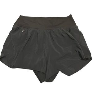 CRZ YOGA Women's Black Running Athletic Workout Shorts Size L